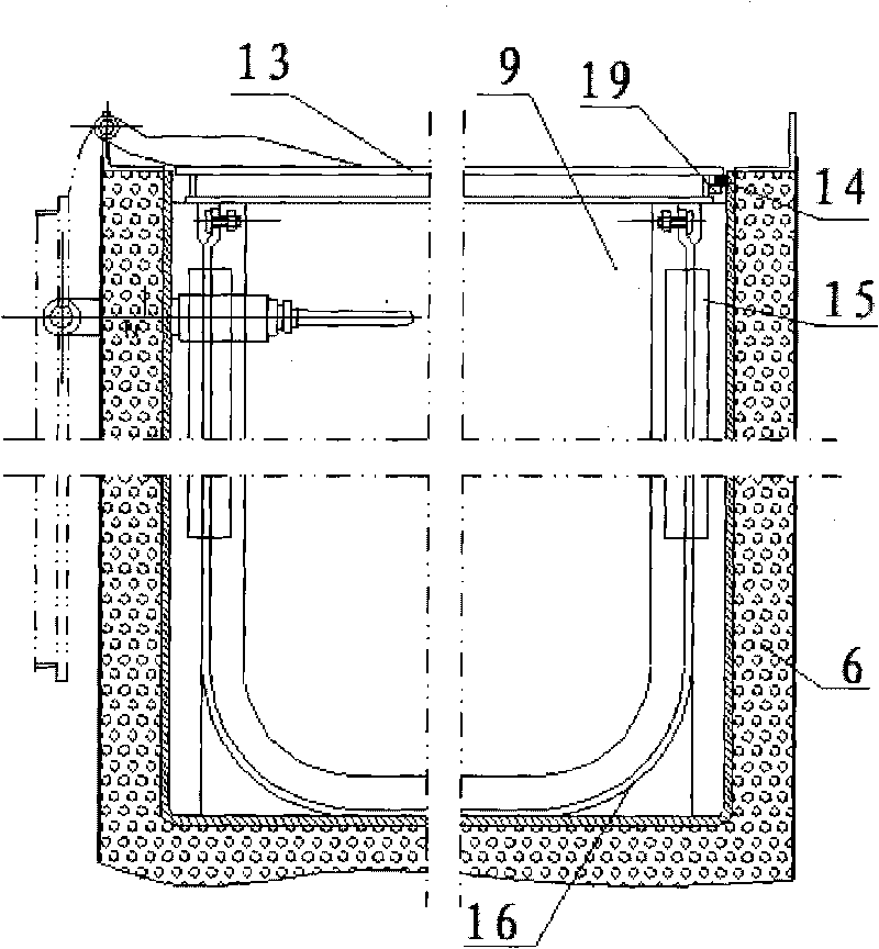 Decontamination box of long workpieces