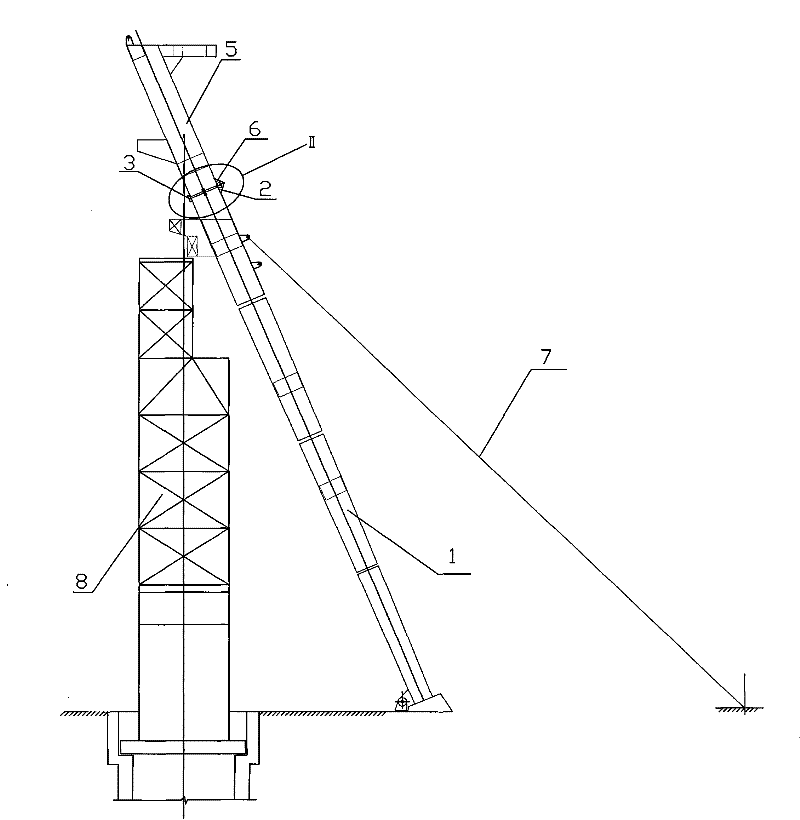 Overhead hoisting and butt-joint method for box-type headframe