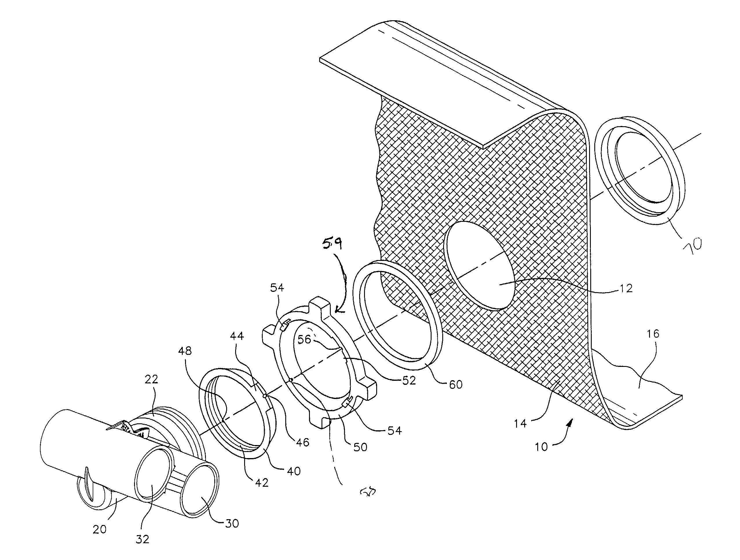 Spa jet mounting assembly and method of installation
