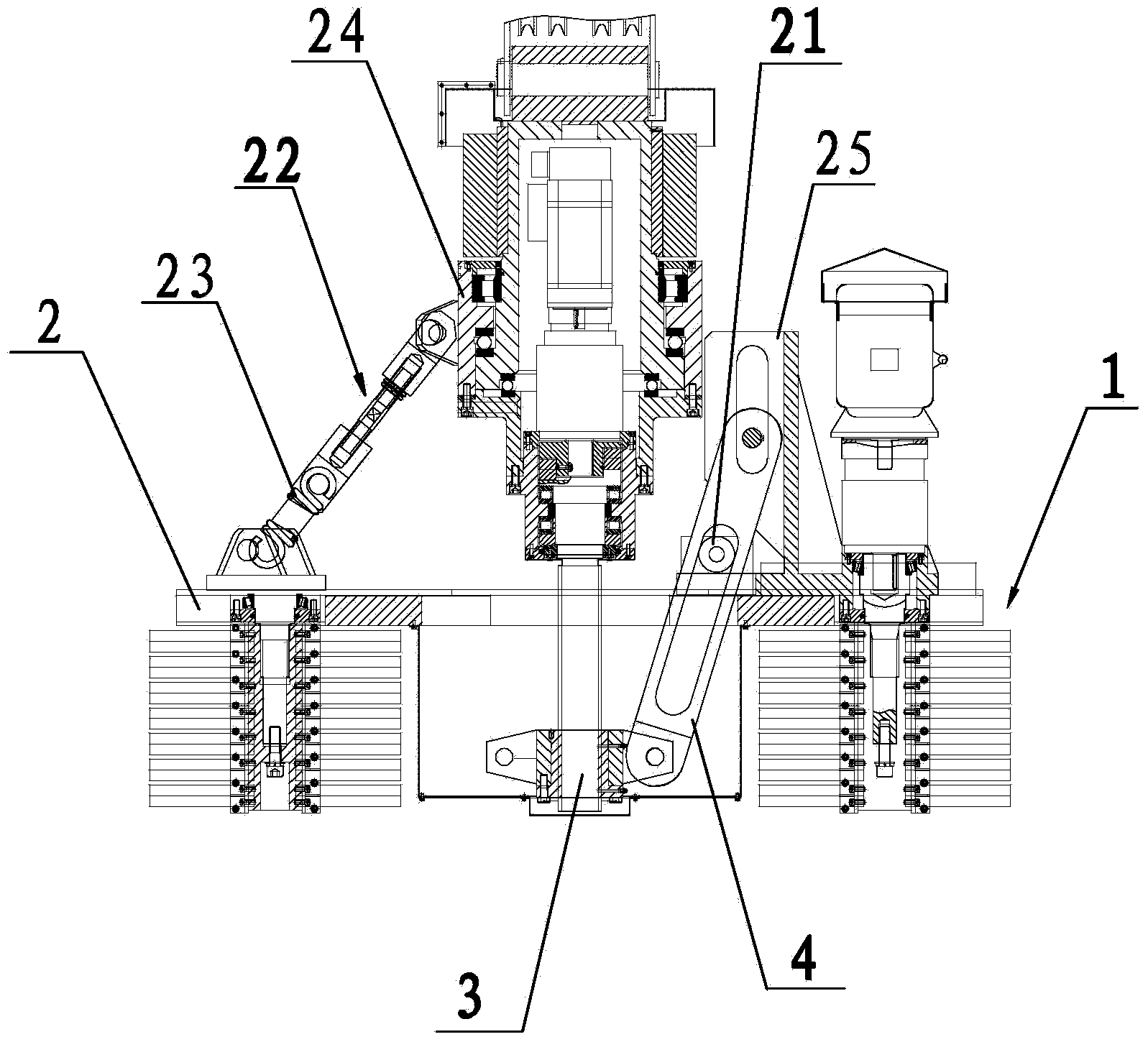 Ingot mold inner-hole sweeping and polishing headstock