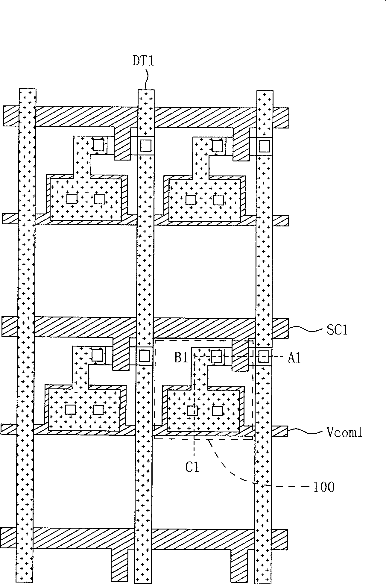 Pixel structure of display device and pixel structure