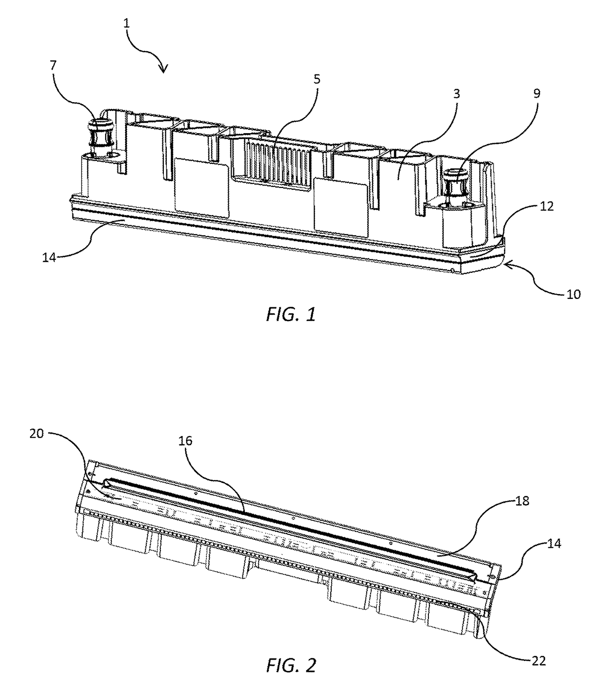 Inkjet printhead with air cavities defined by ribs protruding into fluid channel