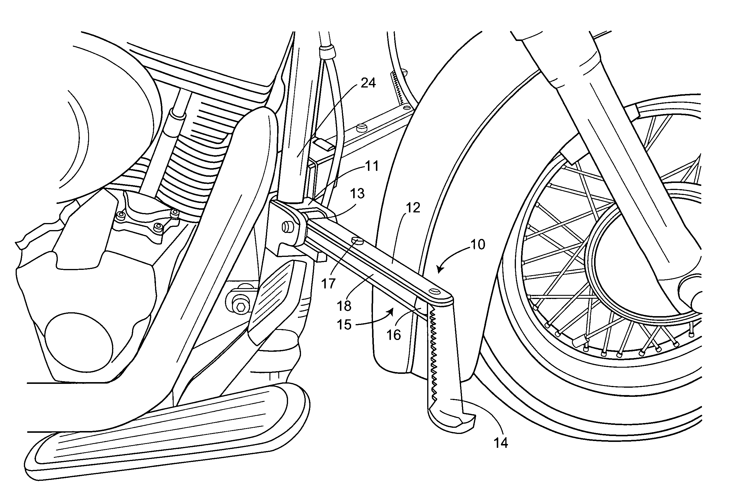 In-folding motorcycle foot rests