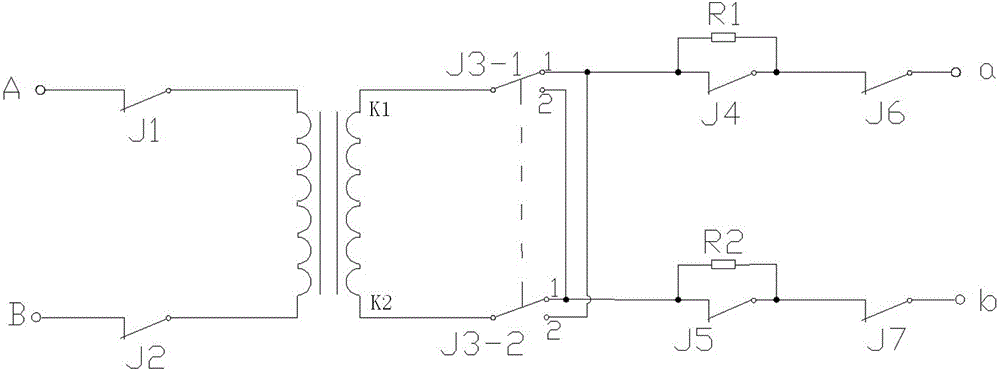 Voltage transformer fault simulation training device