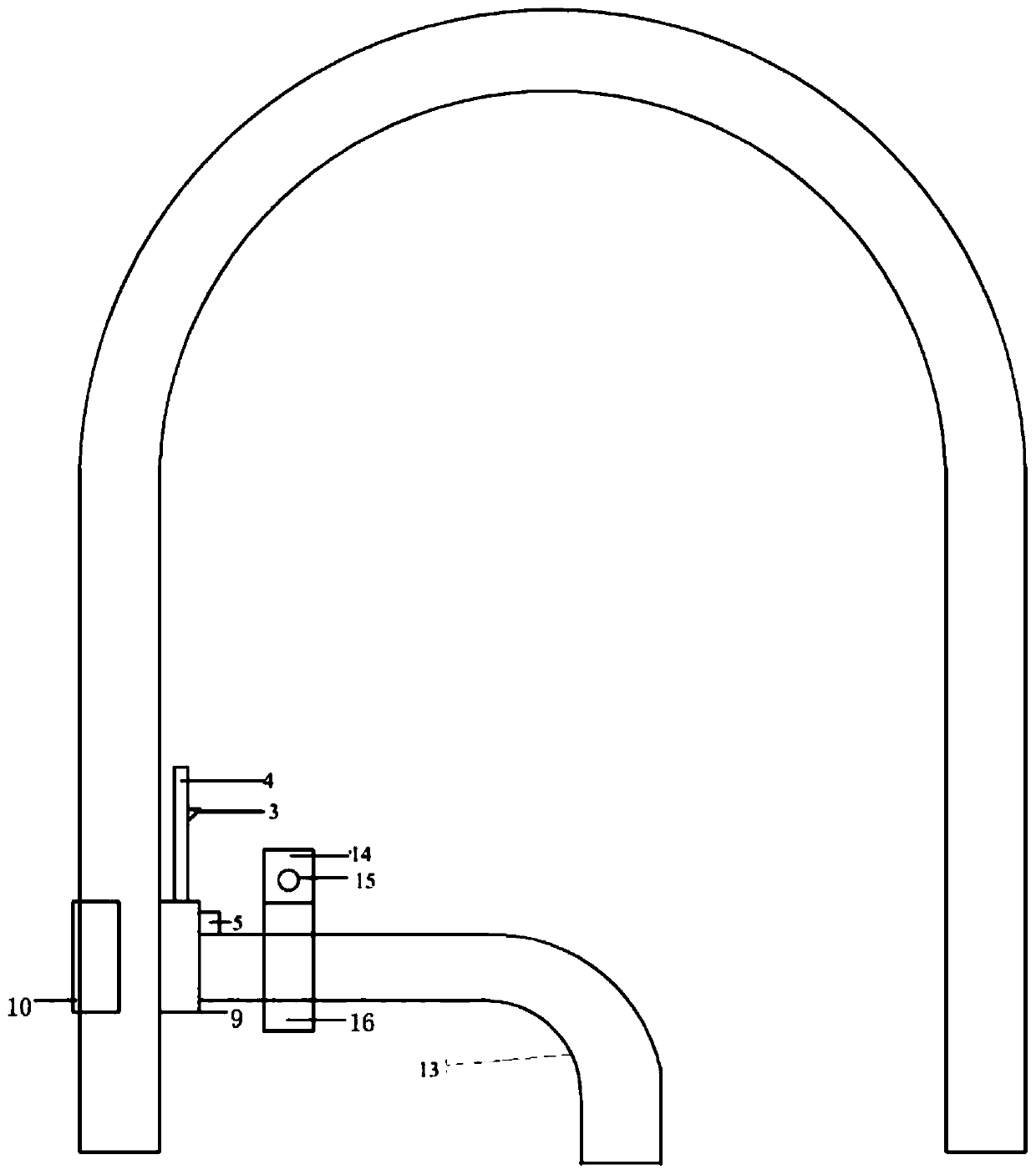Confined concrete arch frame precise filling device and efficient construction method