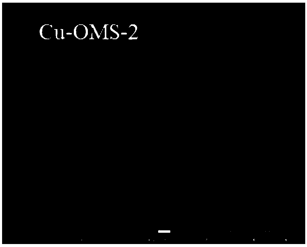 Cu-doped manganese oxide octahedral molecular sieve catalyst and preparation method and application thereof