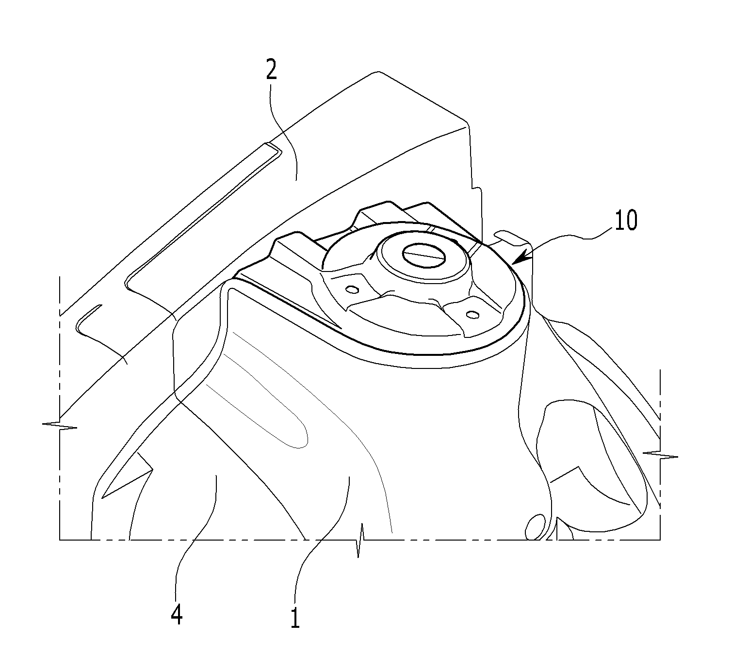 Shock absorber housing for vehicle
