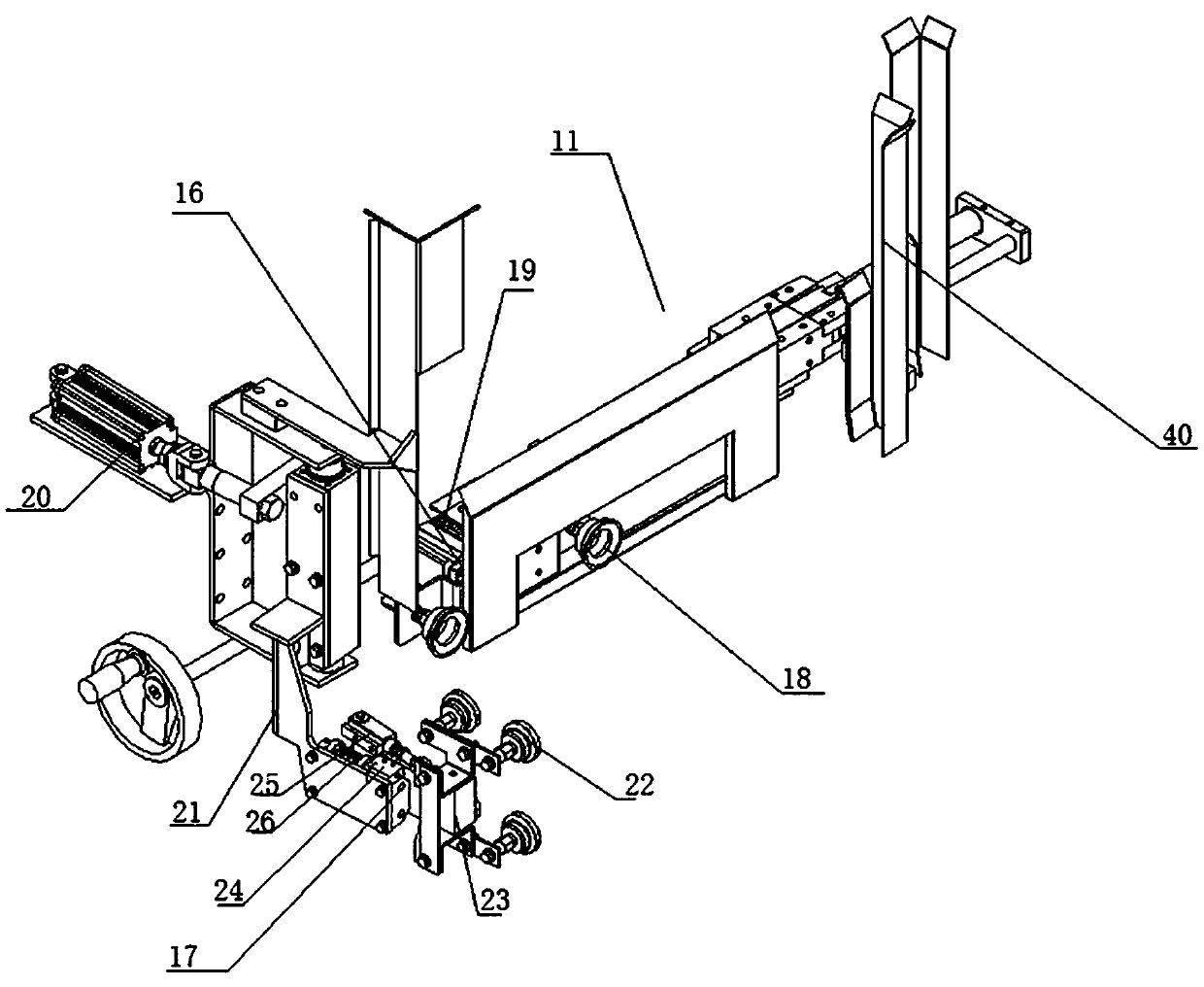 A kind of material vertical packing method