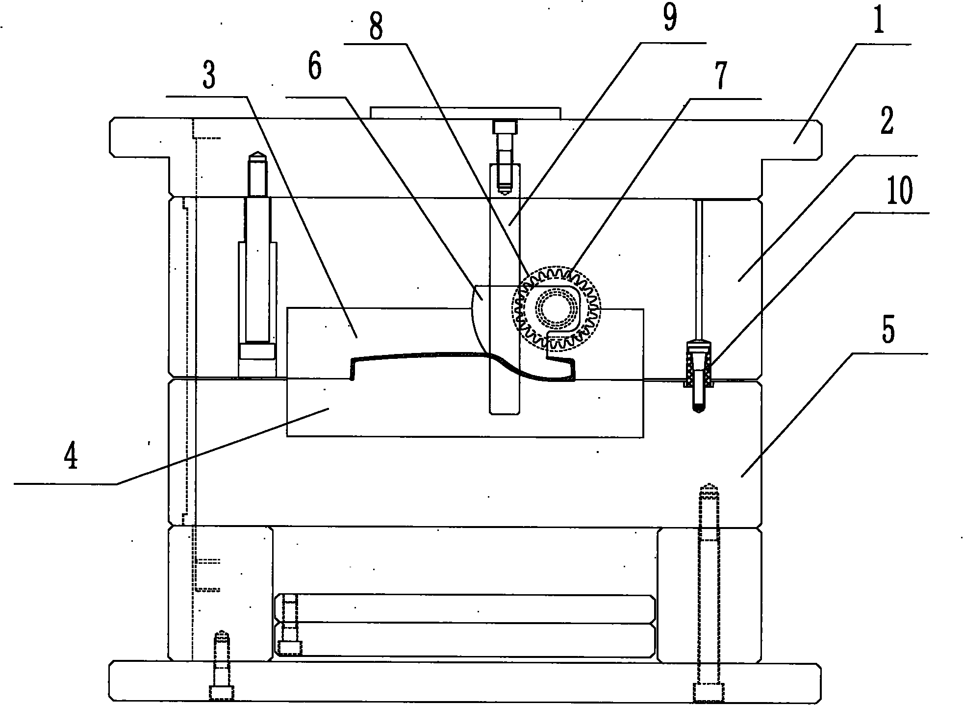 Arc shaped slider core puller and mold using same