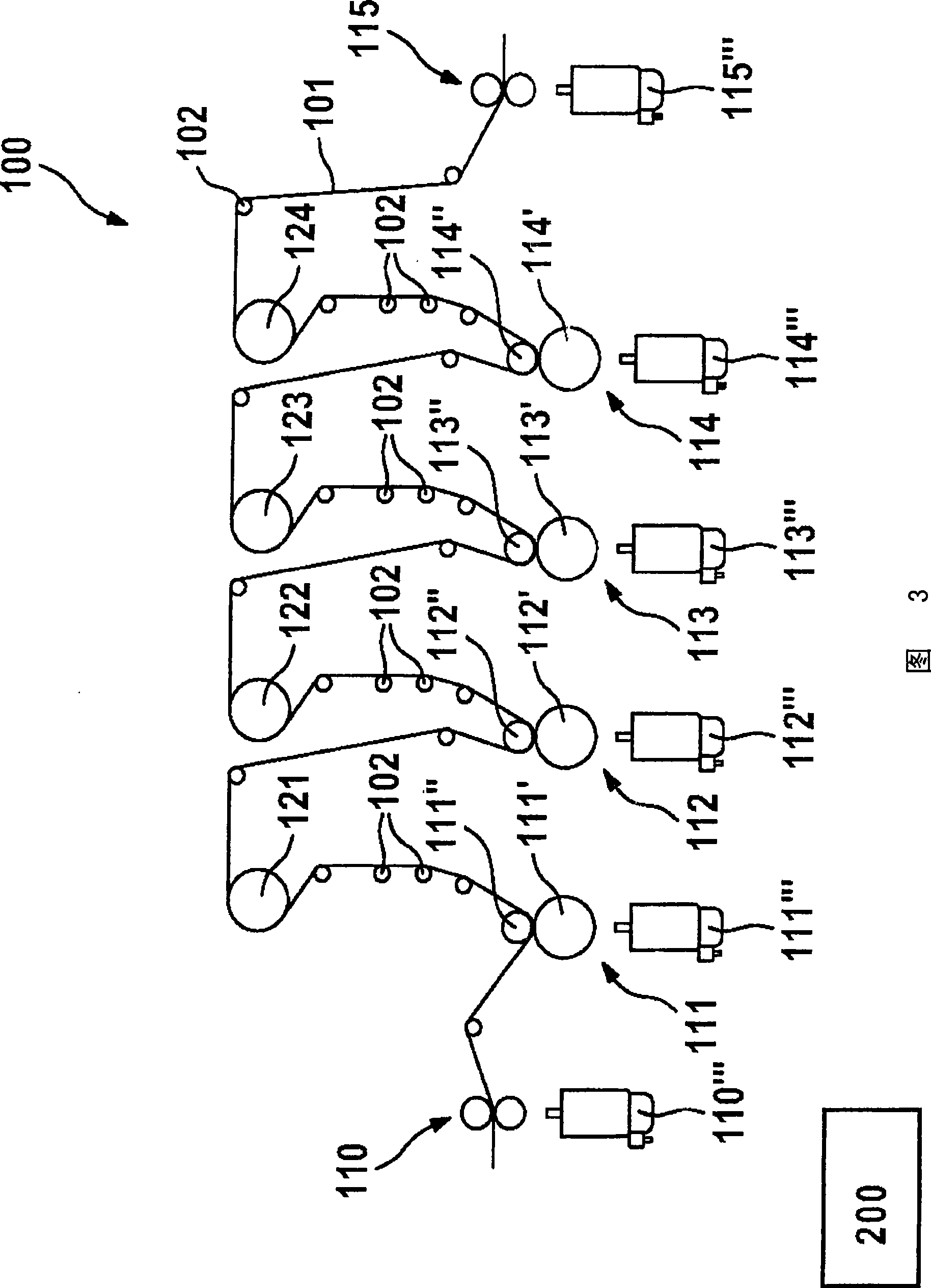 Method for axial correction in a processing machine, as well as a processing machine