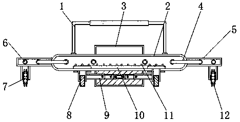 Equal-distance field cultivation separating device for agricultural planting