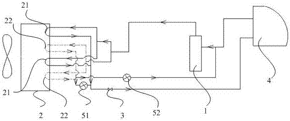 Gas-replenishing enthalpy-increasing air conditioner system and control method thereof
