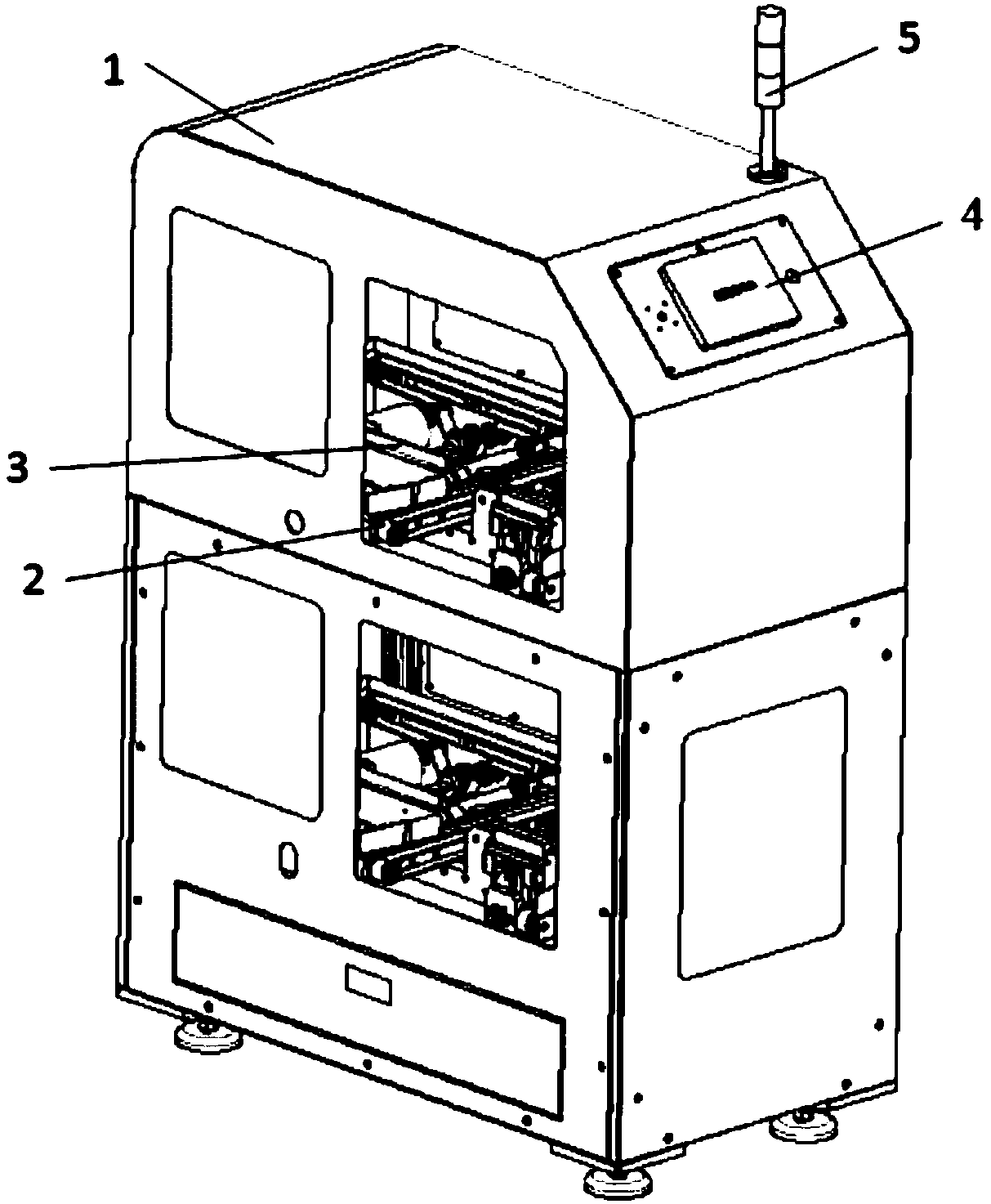 Online type multi-layer circuit board temporary storage device