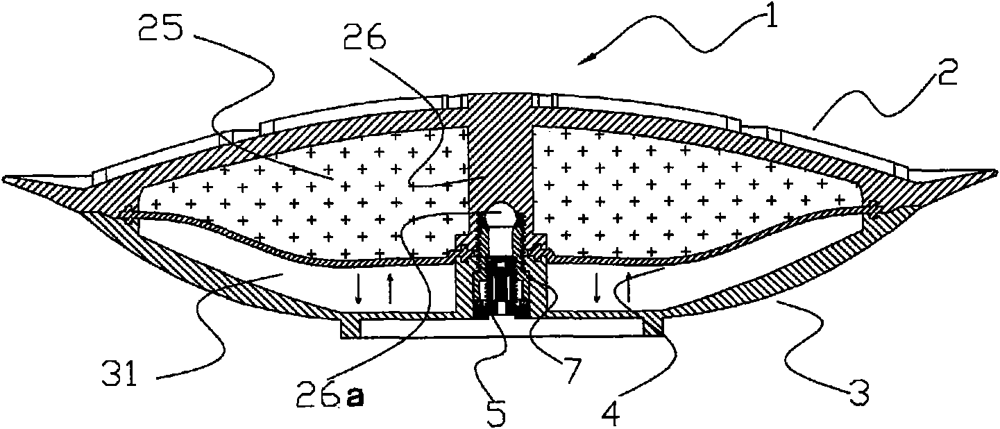 Cooling container for the preventive frozen burst or shape alteration