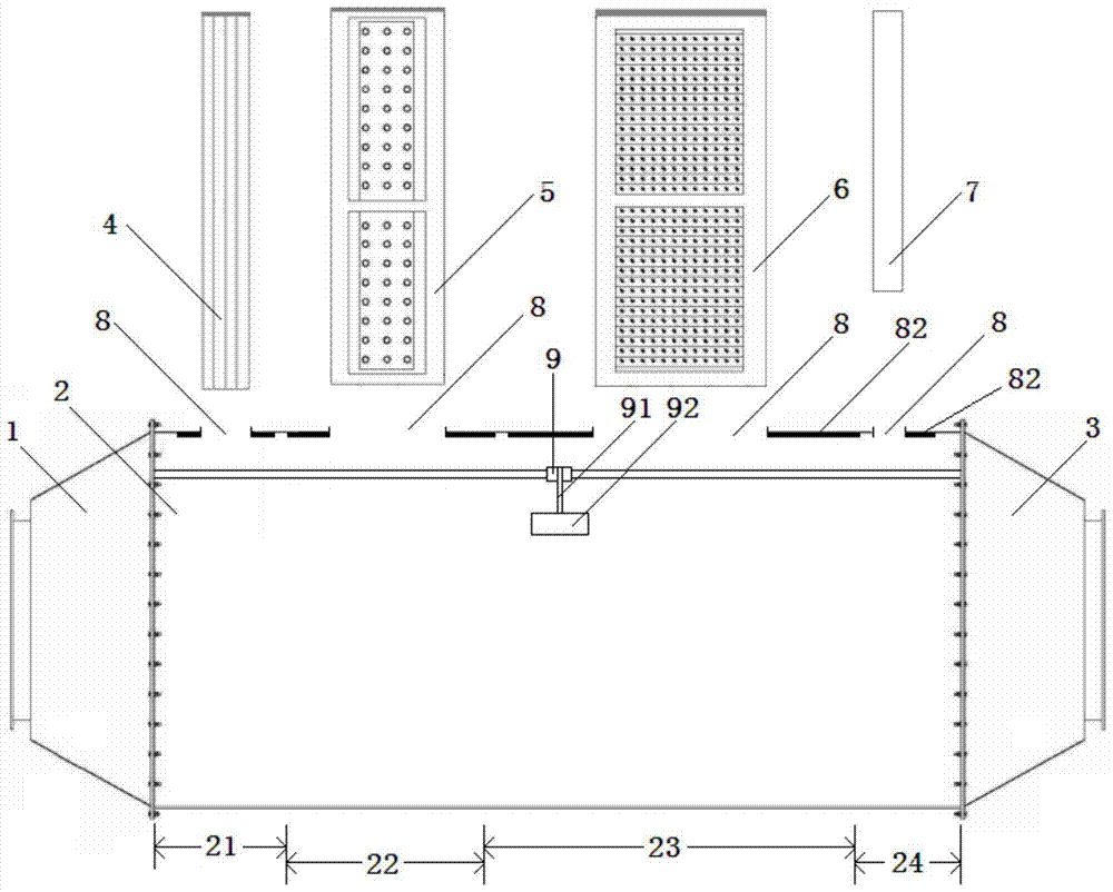 A modular waste gas treatment device