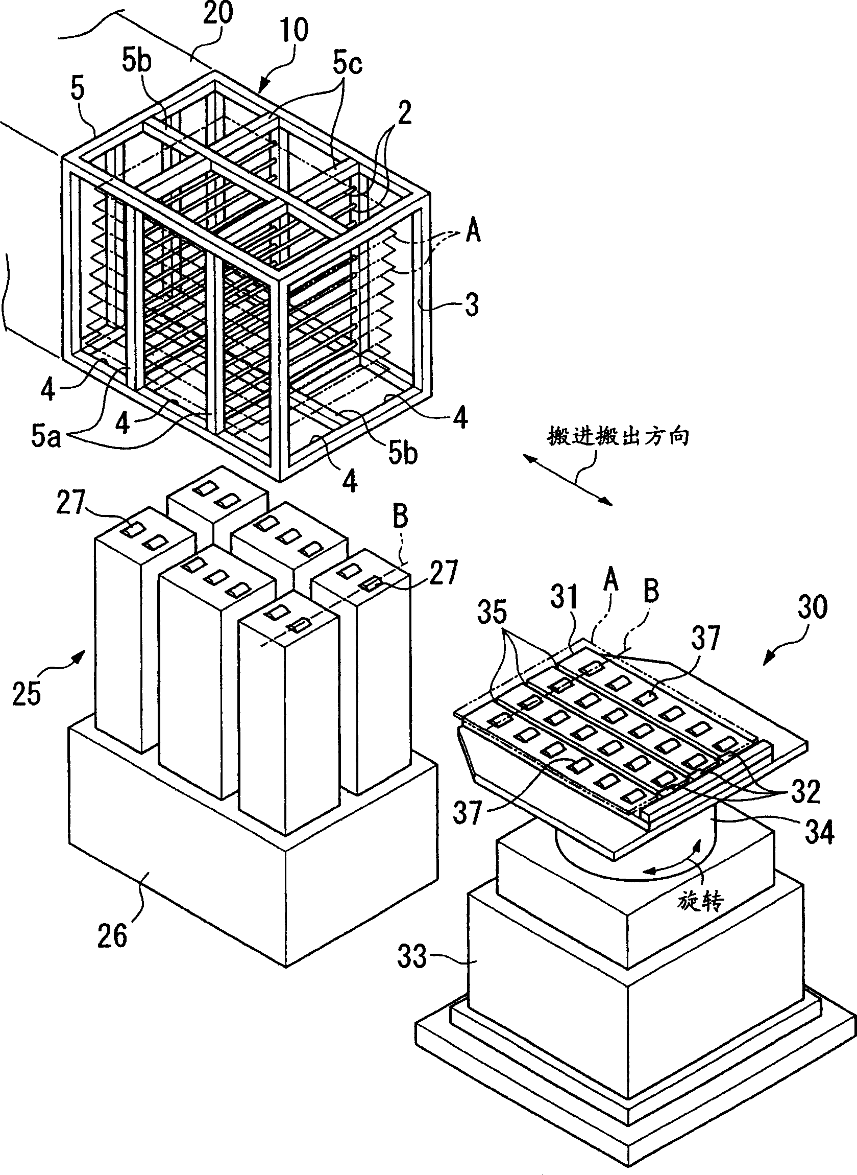 Substrate delivery in-out device, method and substrate delivery appts. and method