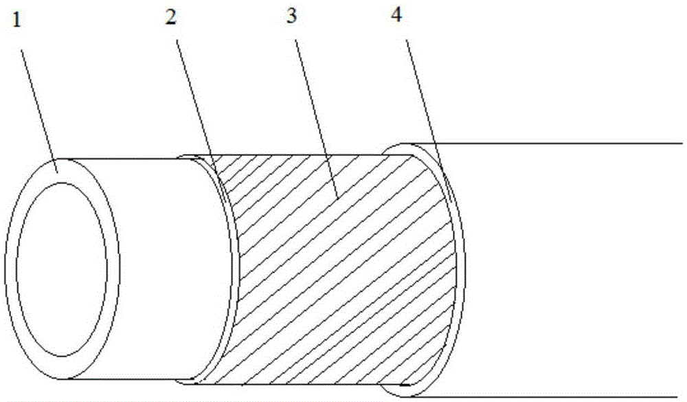 Composite structure liquid conveying pipe