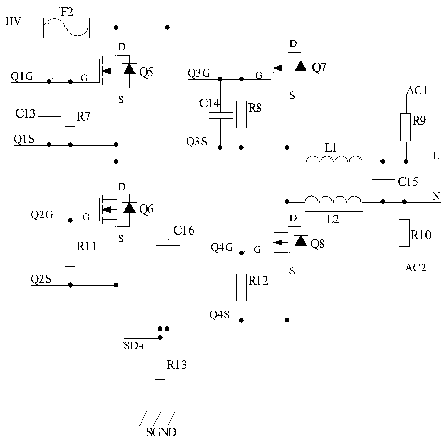 Sine wave inverter with switchable output voltages