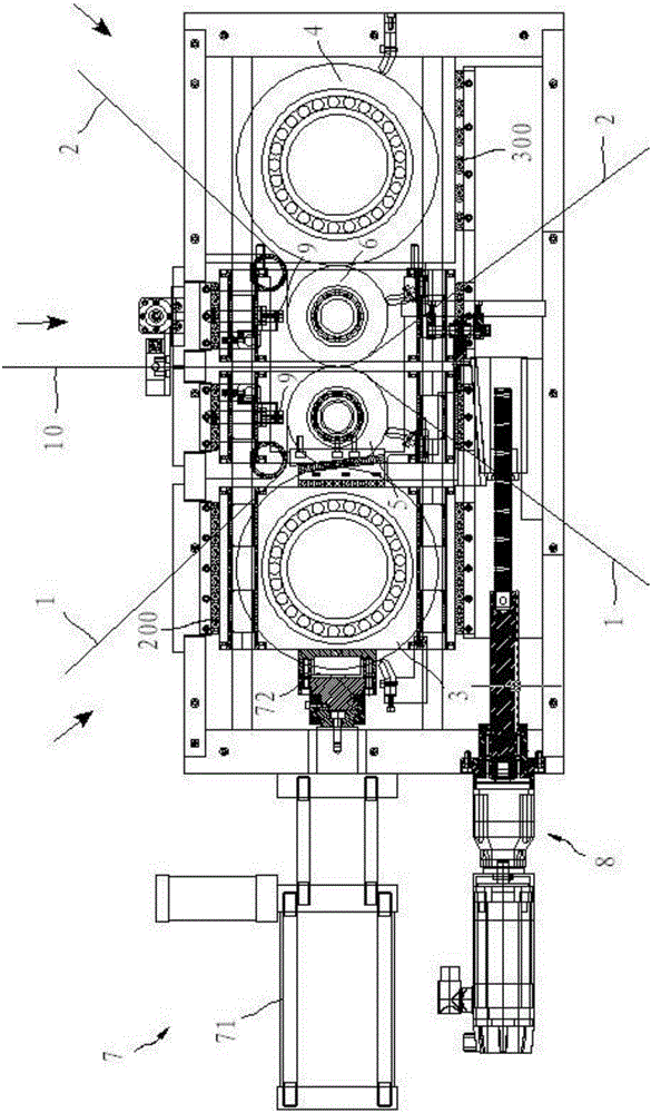 Multi-roller calendering device