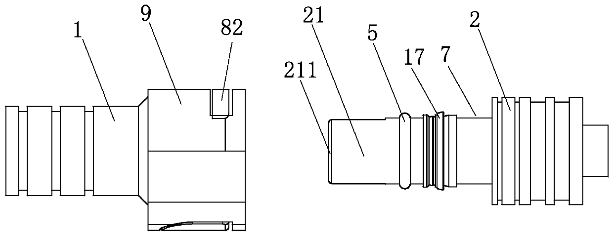 Pressing-type self-locking waterproof connection mechanism
