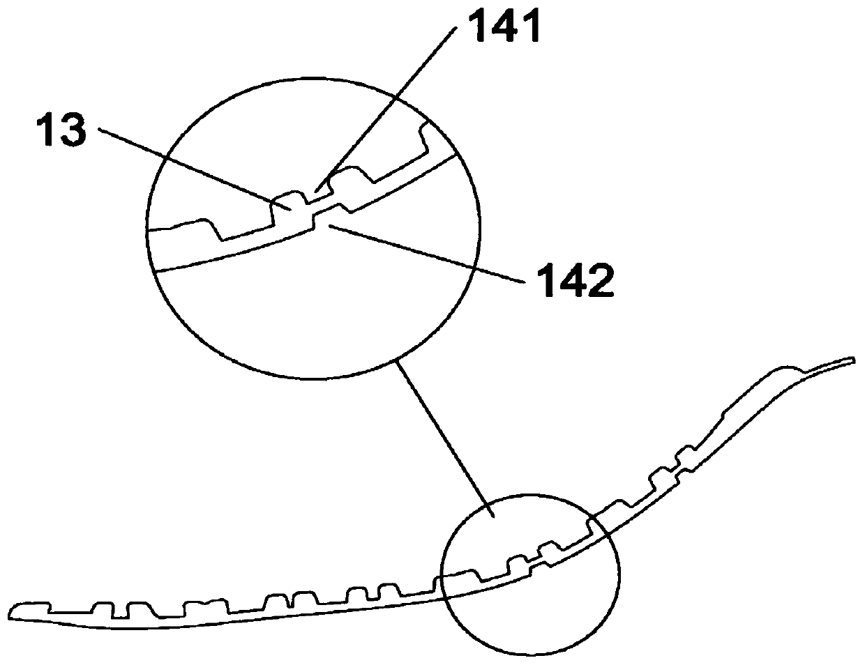 Protective component and protective shoe