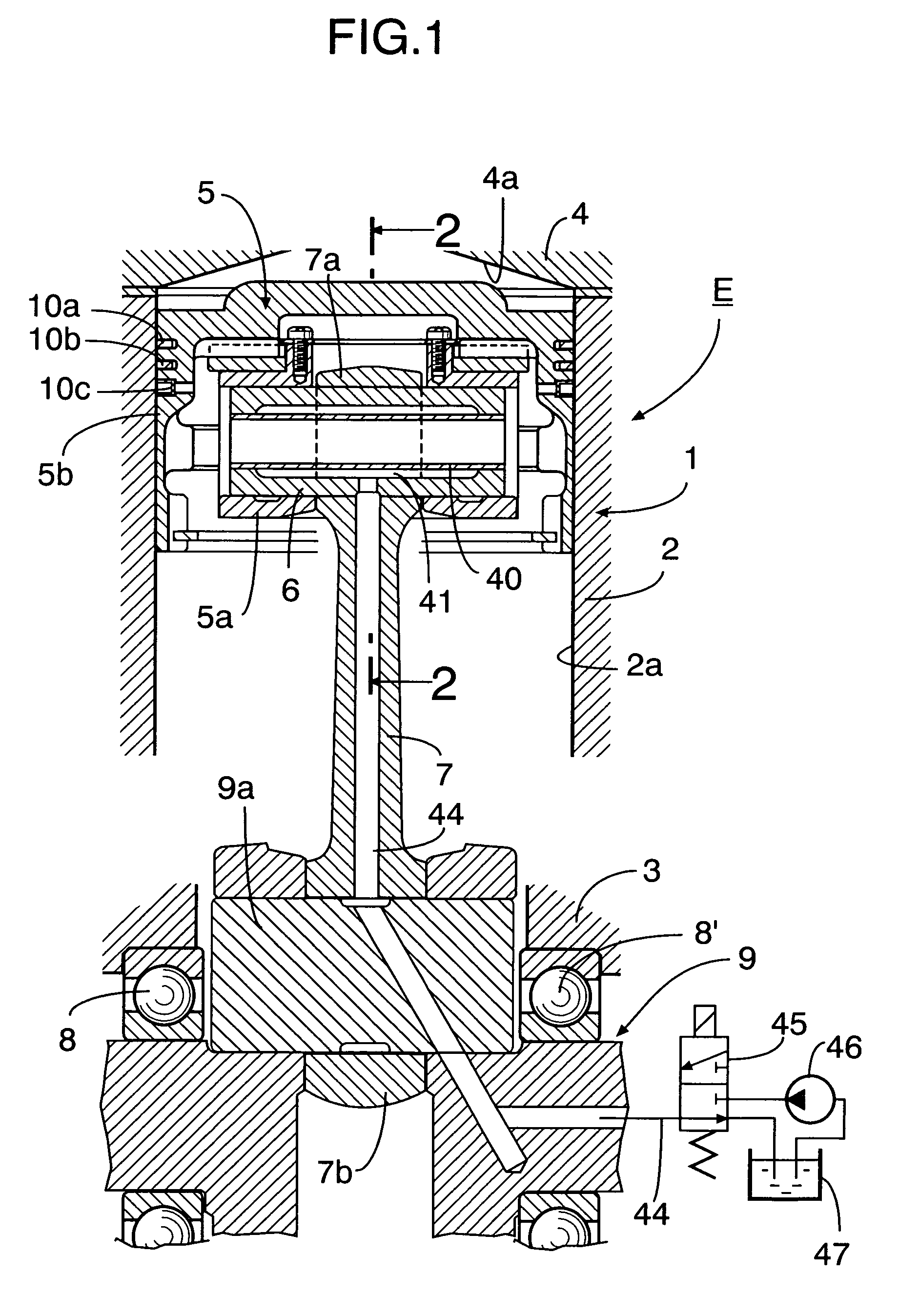 Compression ratio variable device of internal combustion engine