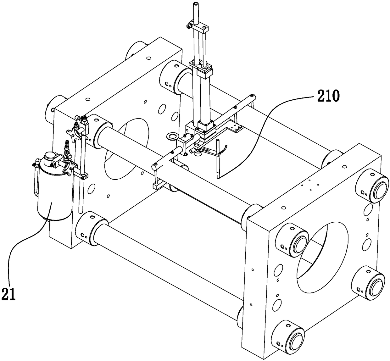 Cooling device of hydraulic red punching equipment and cooling method thereof