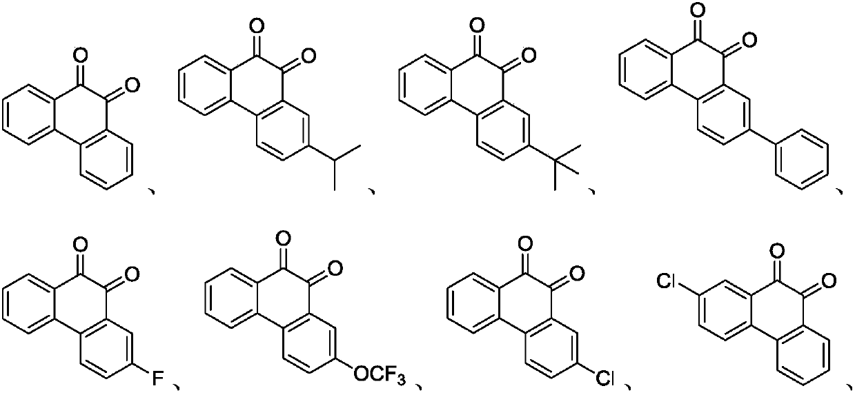 Preparation method of phenanthrenequinone and derivatives of phenanthrenequinone