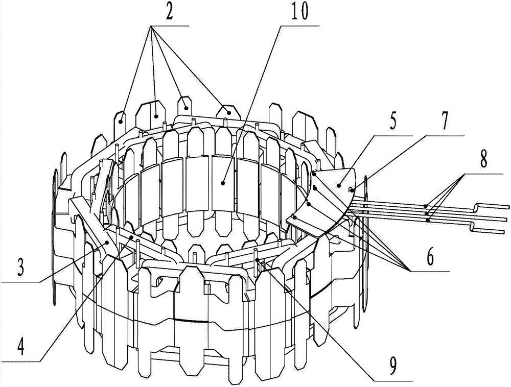 Novel single-phase asynchronous AC motor stator structure