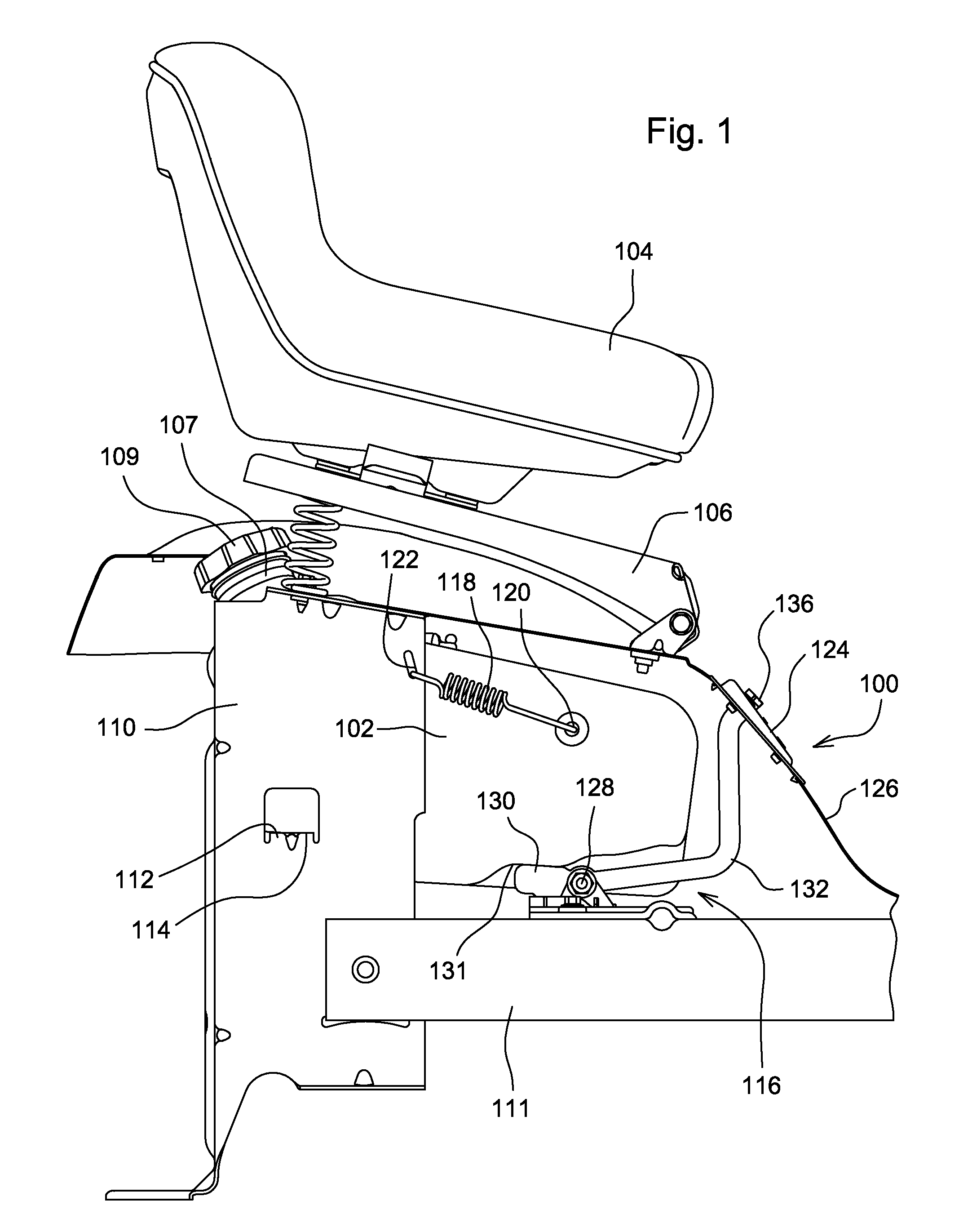 Fuel level indicator for riding lawn equipment