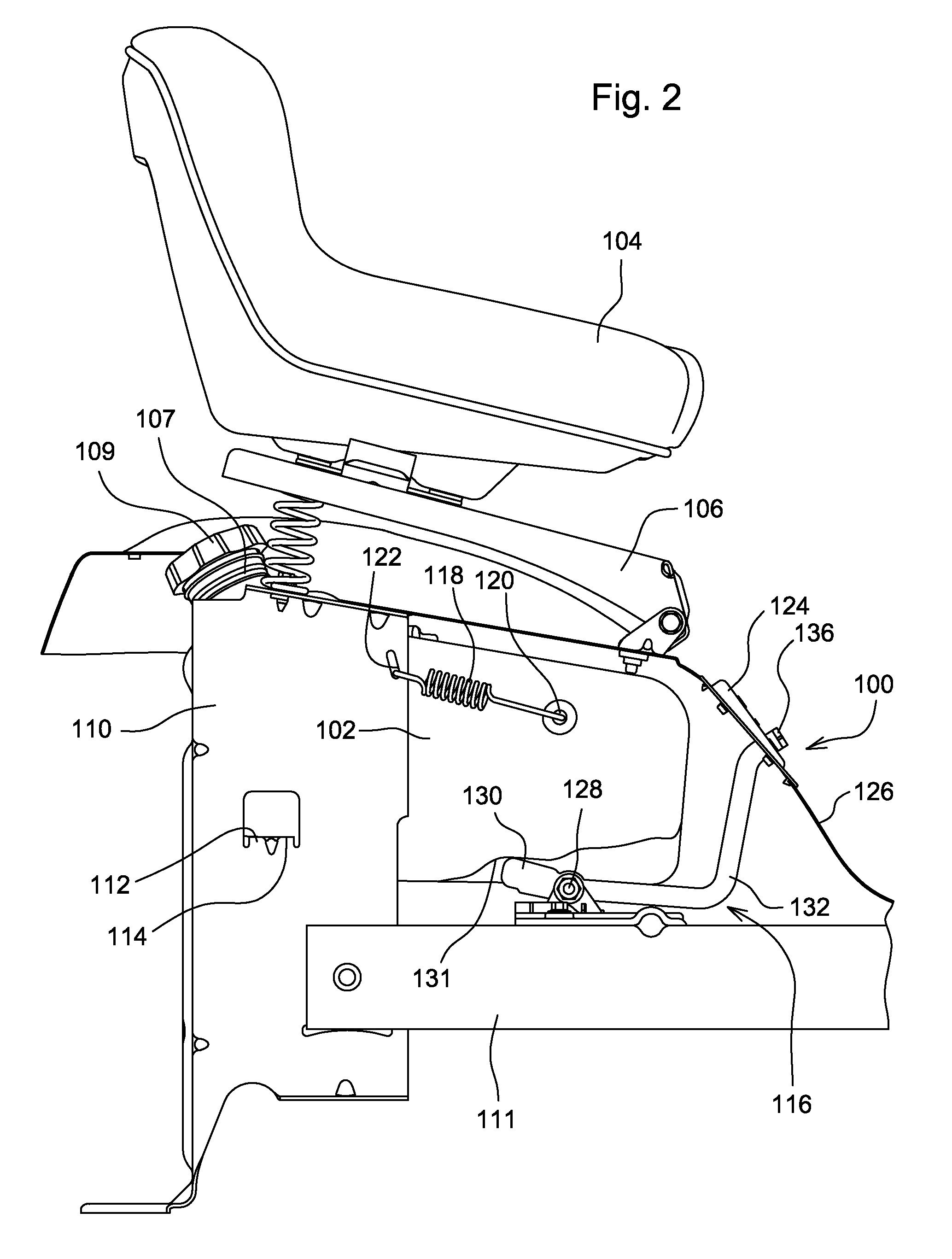 Fuel level indicator for riding lawn equipment