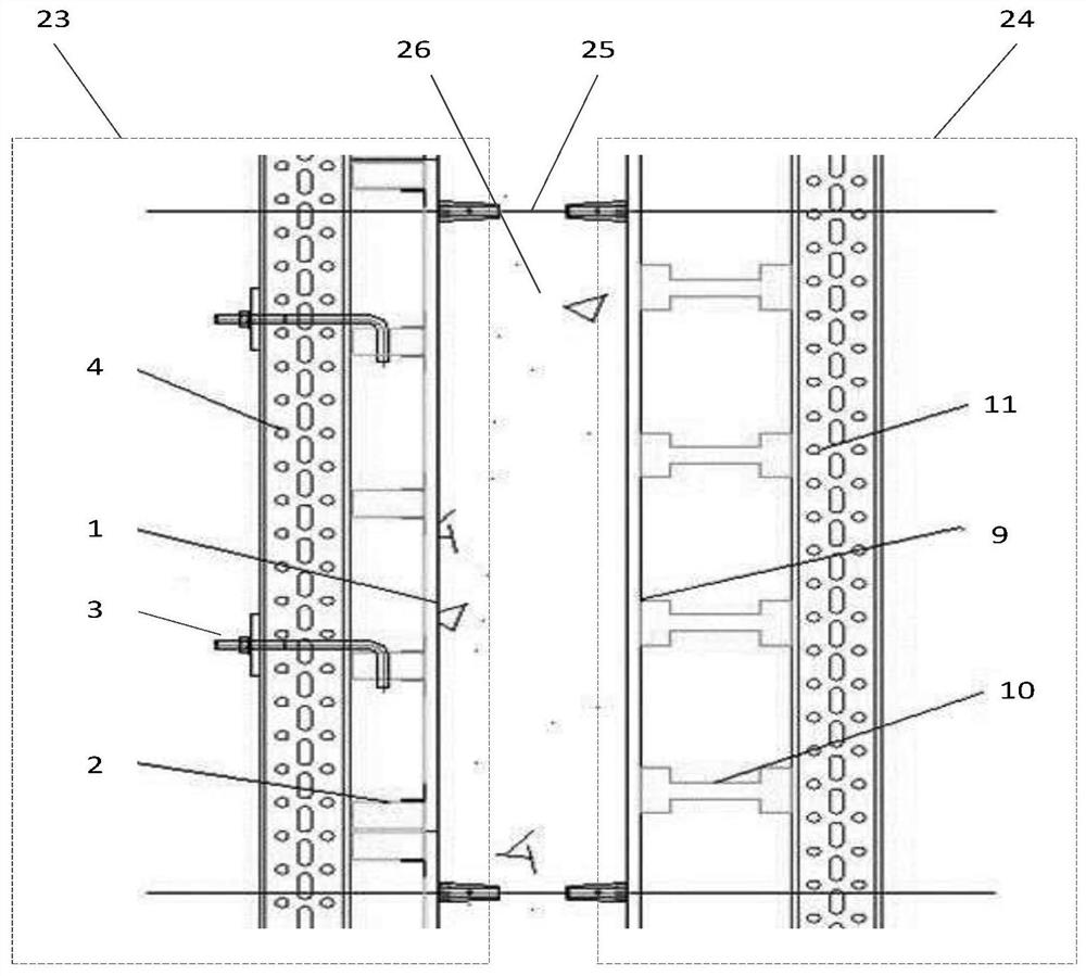 Construction method of high-precision formwork for cast-in-place fair-faced concrete in wind tunnel