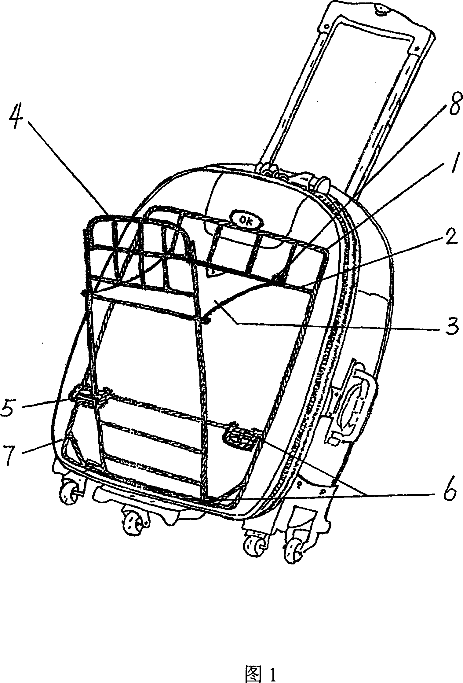 Travelling case with chair for child
