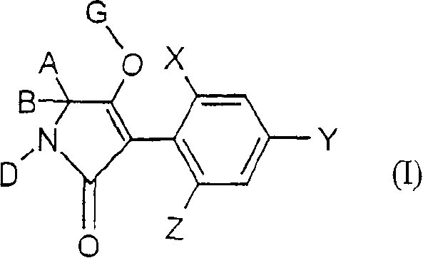 2,4-dihalogen-6-(c2-c3-alkyl)-phenyl substituted tetramic acid derivatives