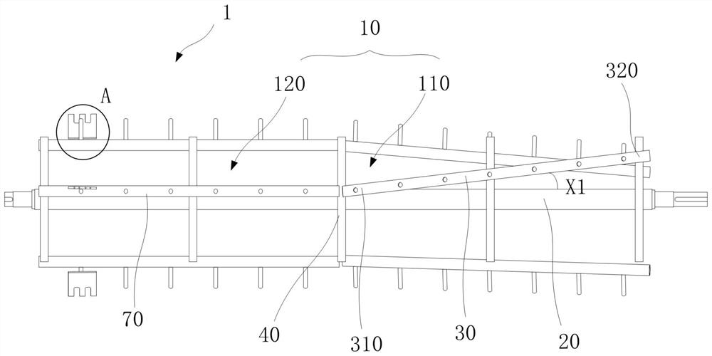 Bean threshing device and threshing machine