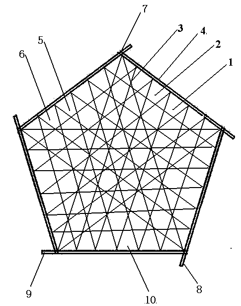 Single-fork net rack used for building dam or intercepting plugging opening