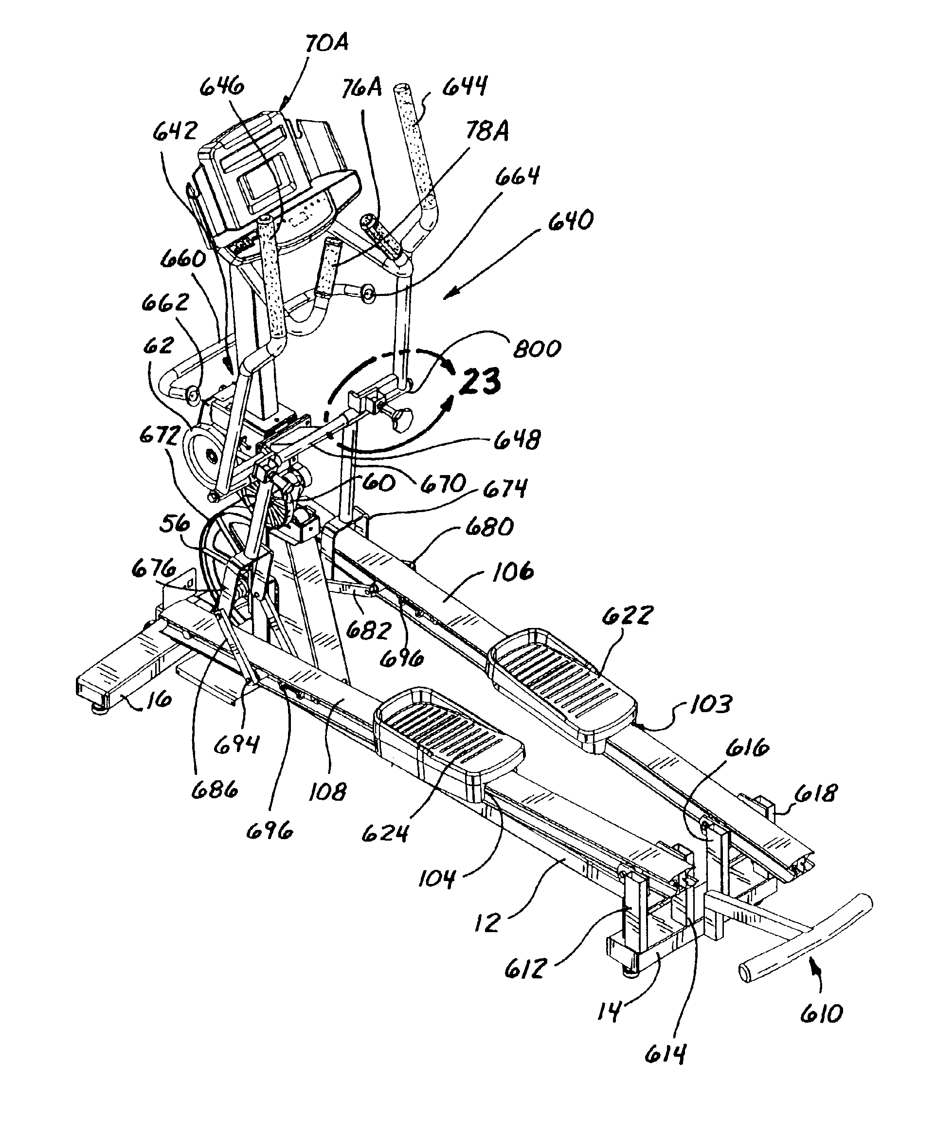 Elliptical exercise device and arm linkage