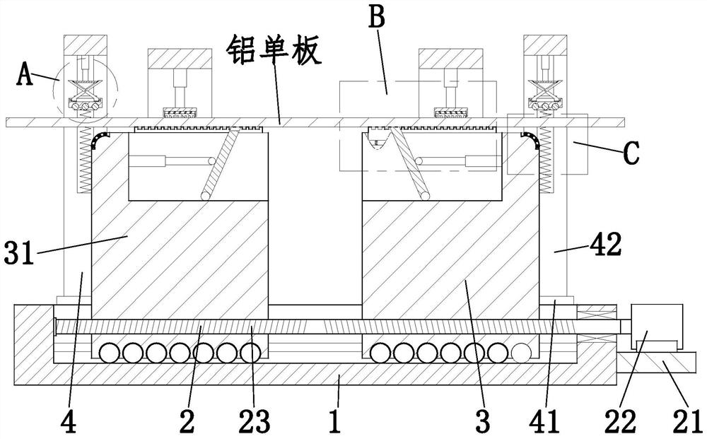 A kind of curtain wall aluminum veneer processing method