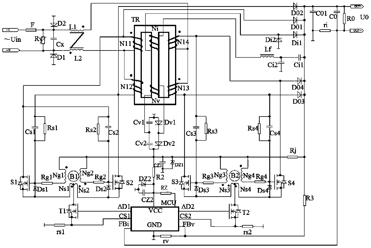 Boost apfc circuit without DC bias and electrolytic capacitor