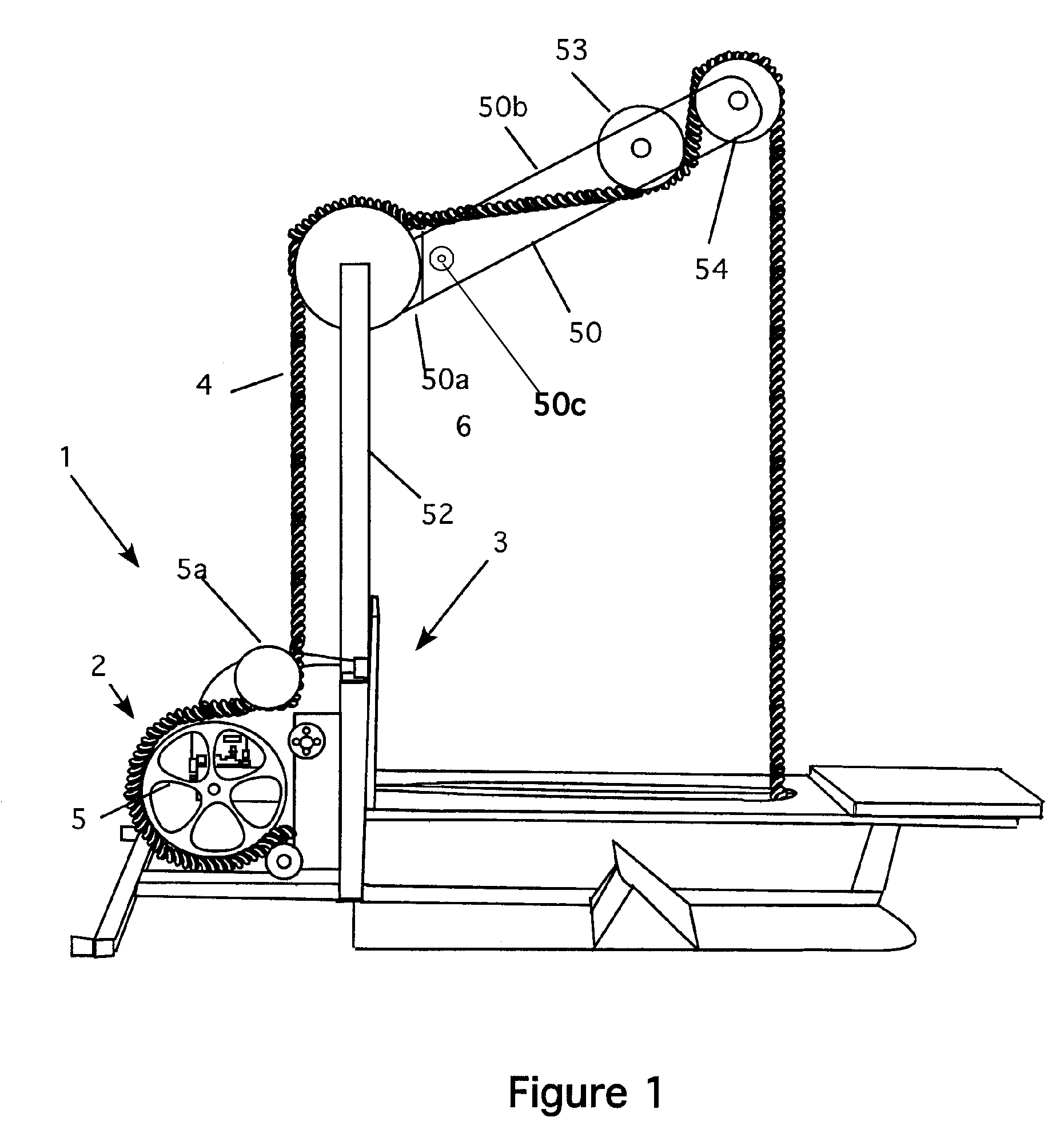 Combined vertical and horizontal rope climbing apparatus