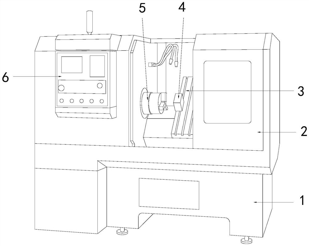 Inclined rail numerical control lathe