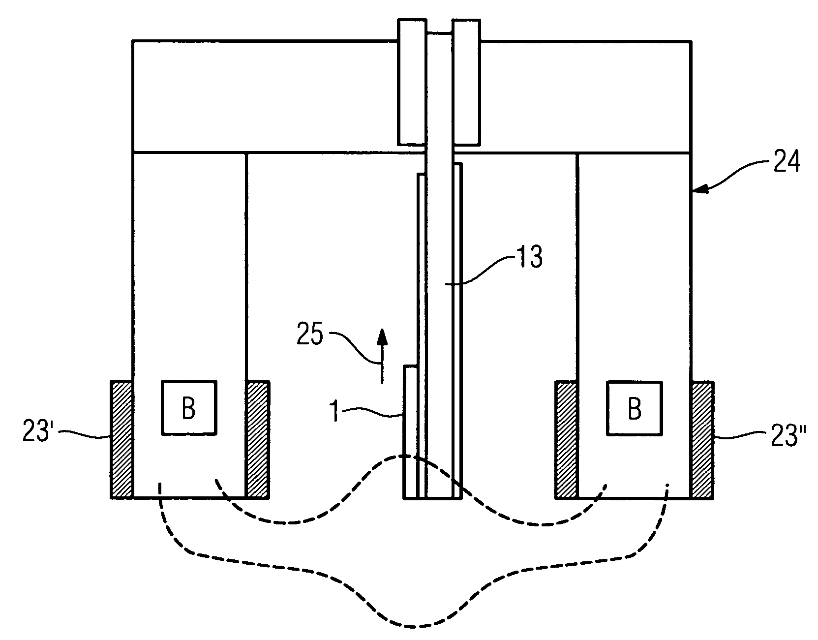 Device for detecting defects in electrically conductive materials in a nondestructive manner