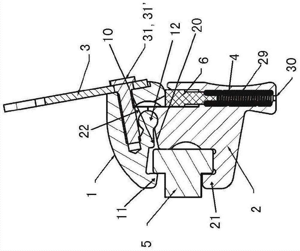 Medical body position keeping belt fixing device