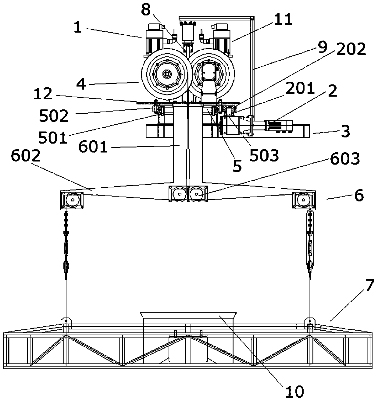 Electric rotating lifting swing lifting rod