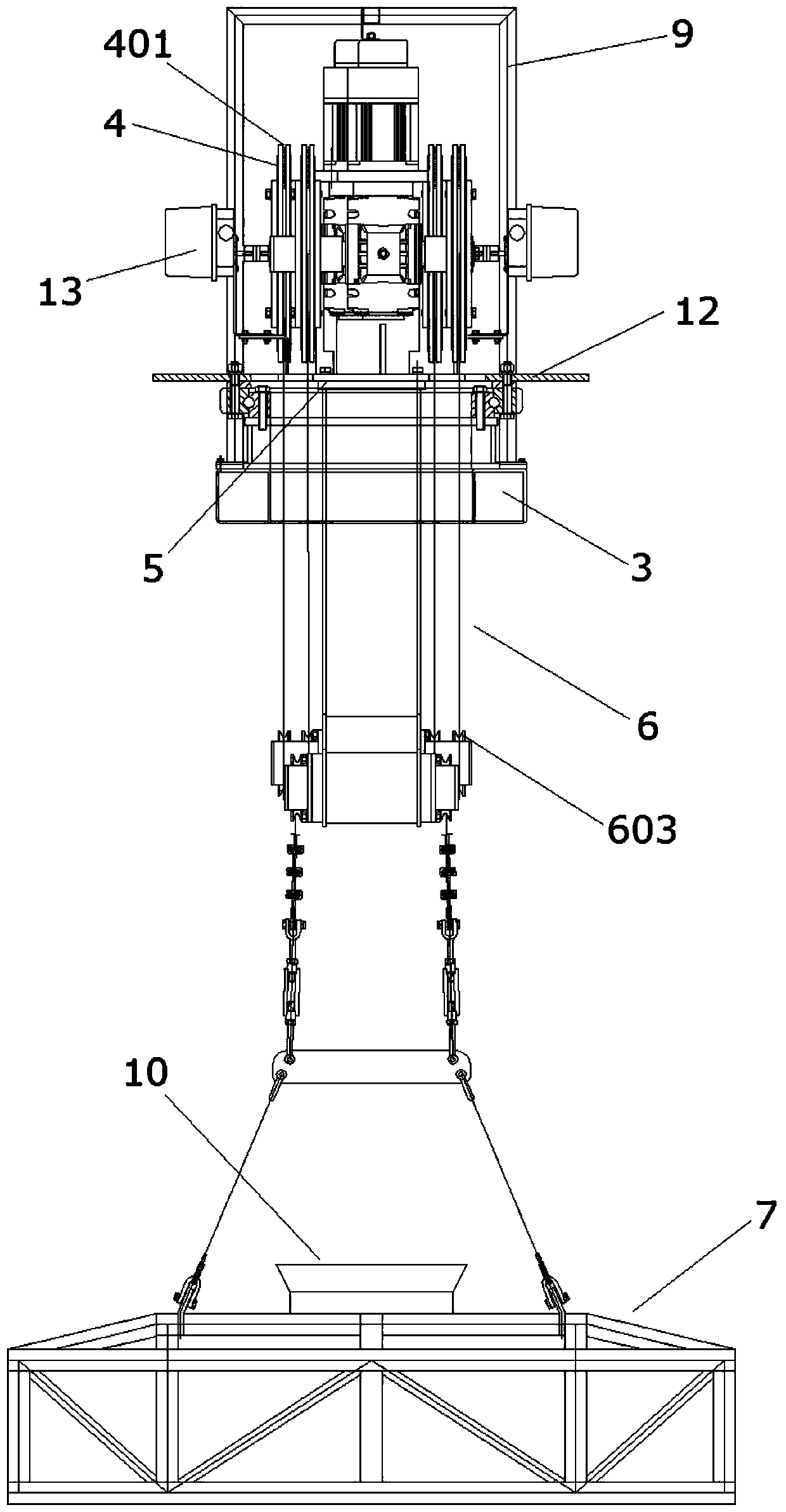 Electric rotating lifting swing lifting rod