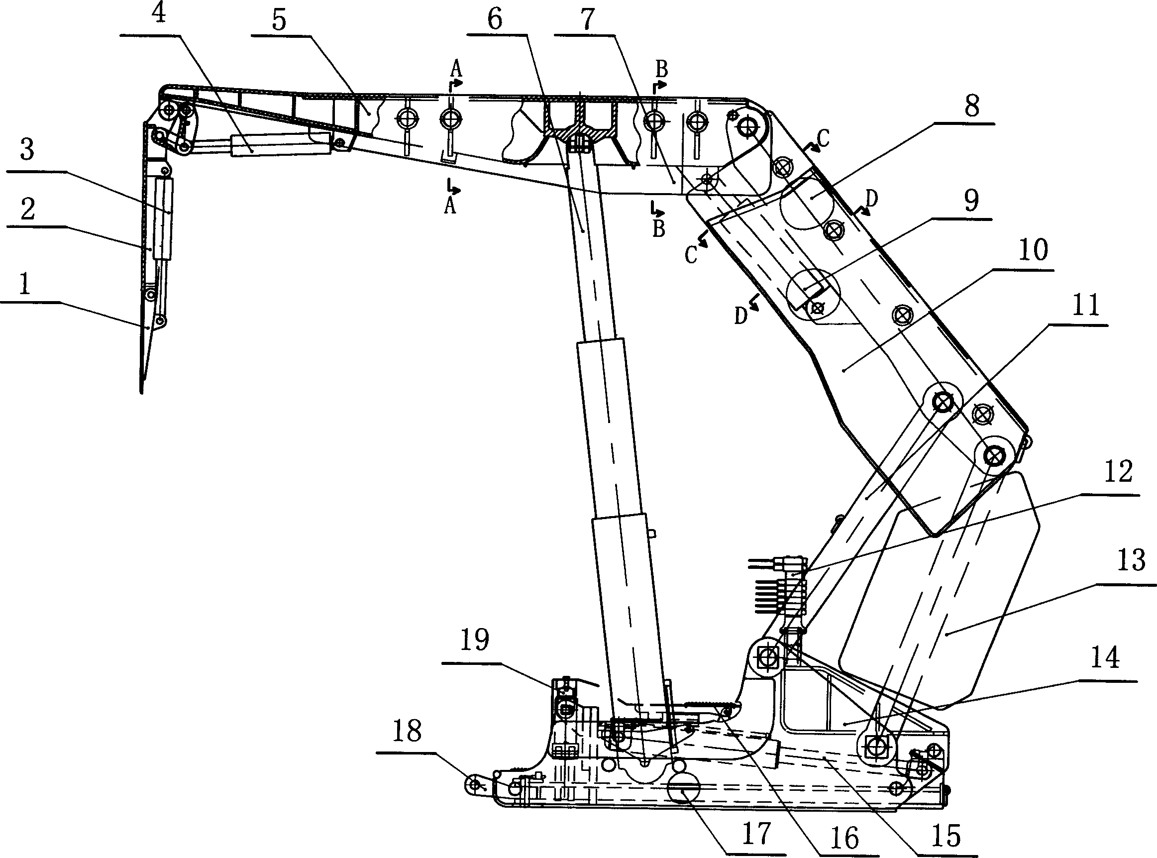 Thick coal-bed shield hydraulic support