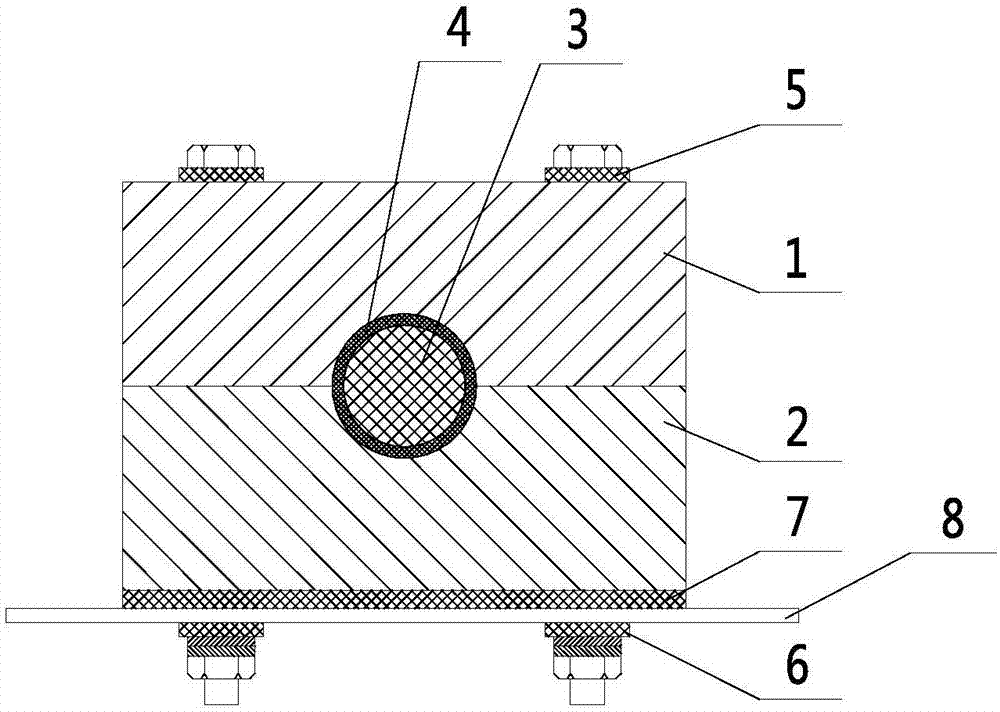 High-current direct current power transmission line insulating structure