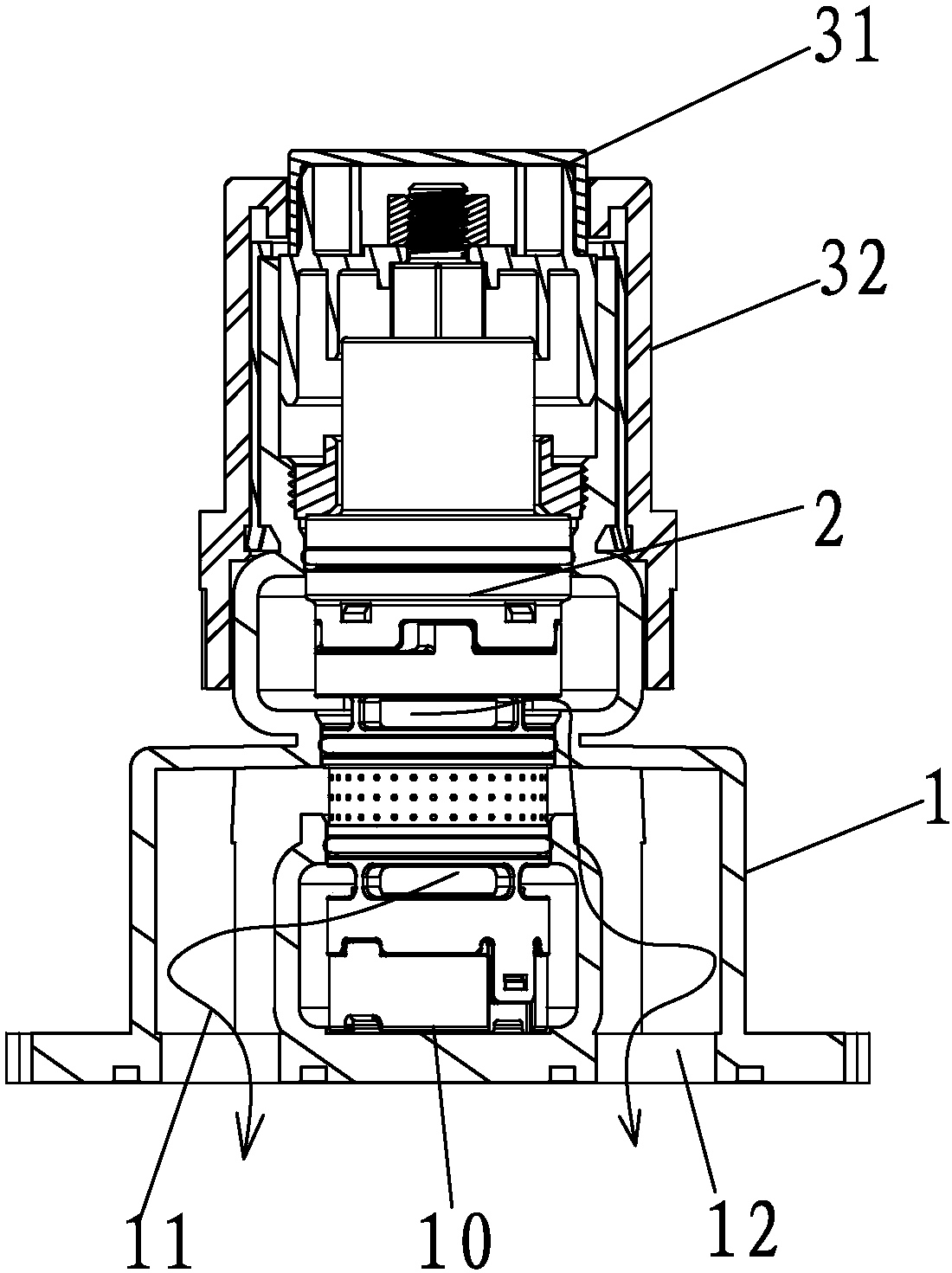 A multi-stage single-double control flow regulating switch valve