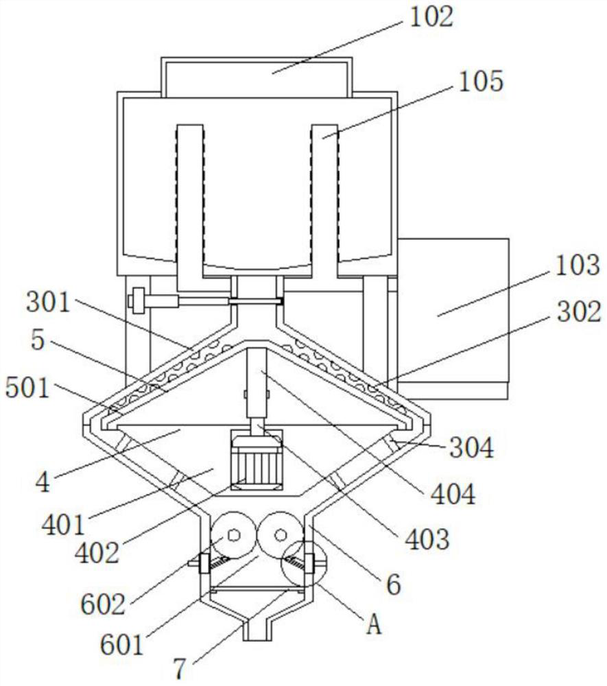 Sweet potato powder grinding device