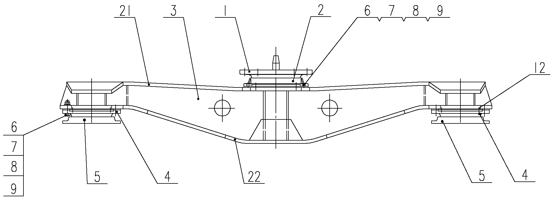 Cross-mounting bottom frame device